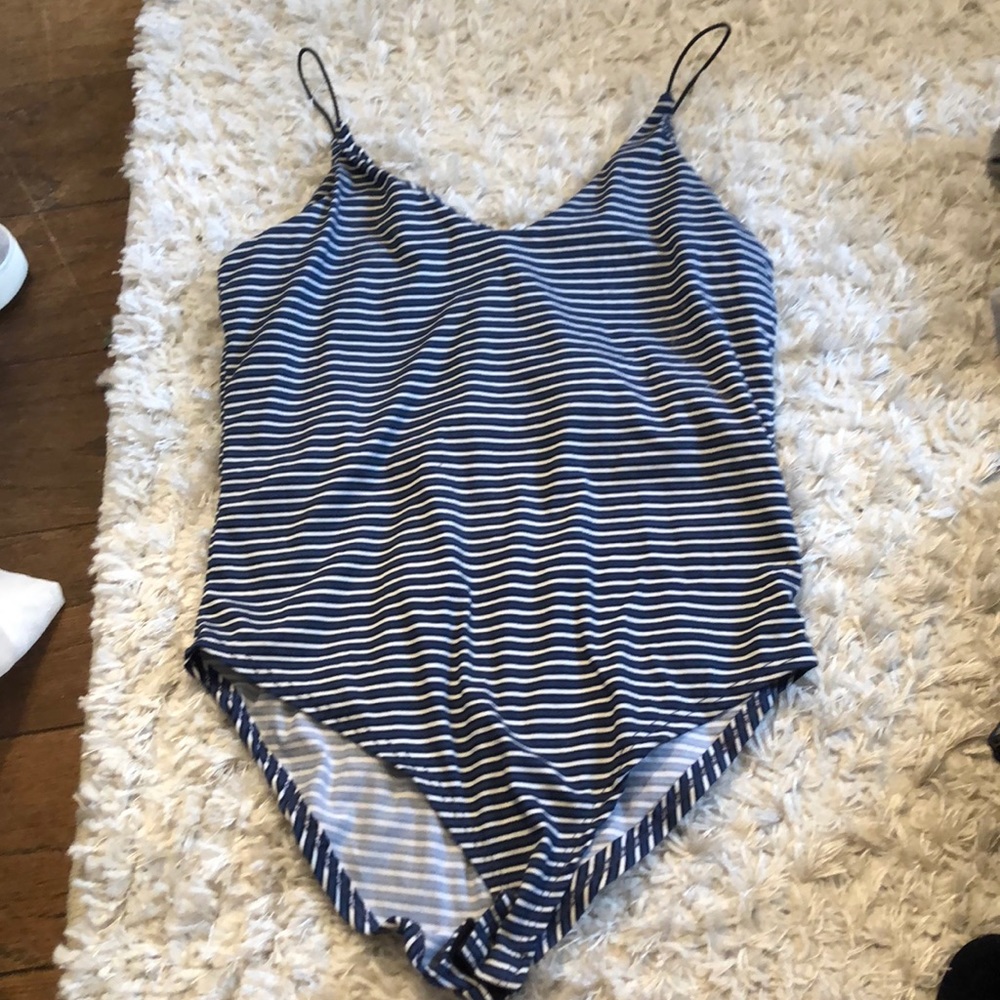 Super soft striped body suit never worn